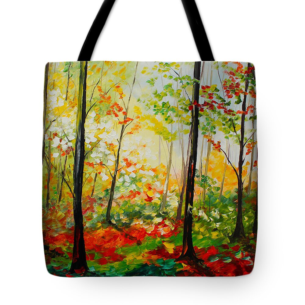 Landscape Tote Bag featuring the painting Autumn Light by Kevin Brown