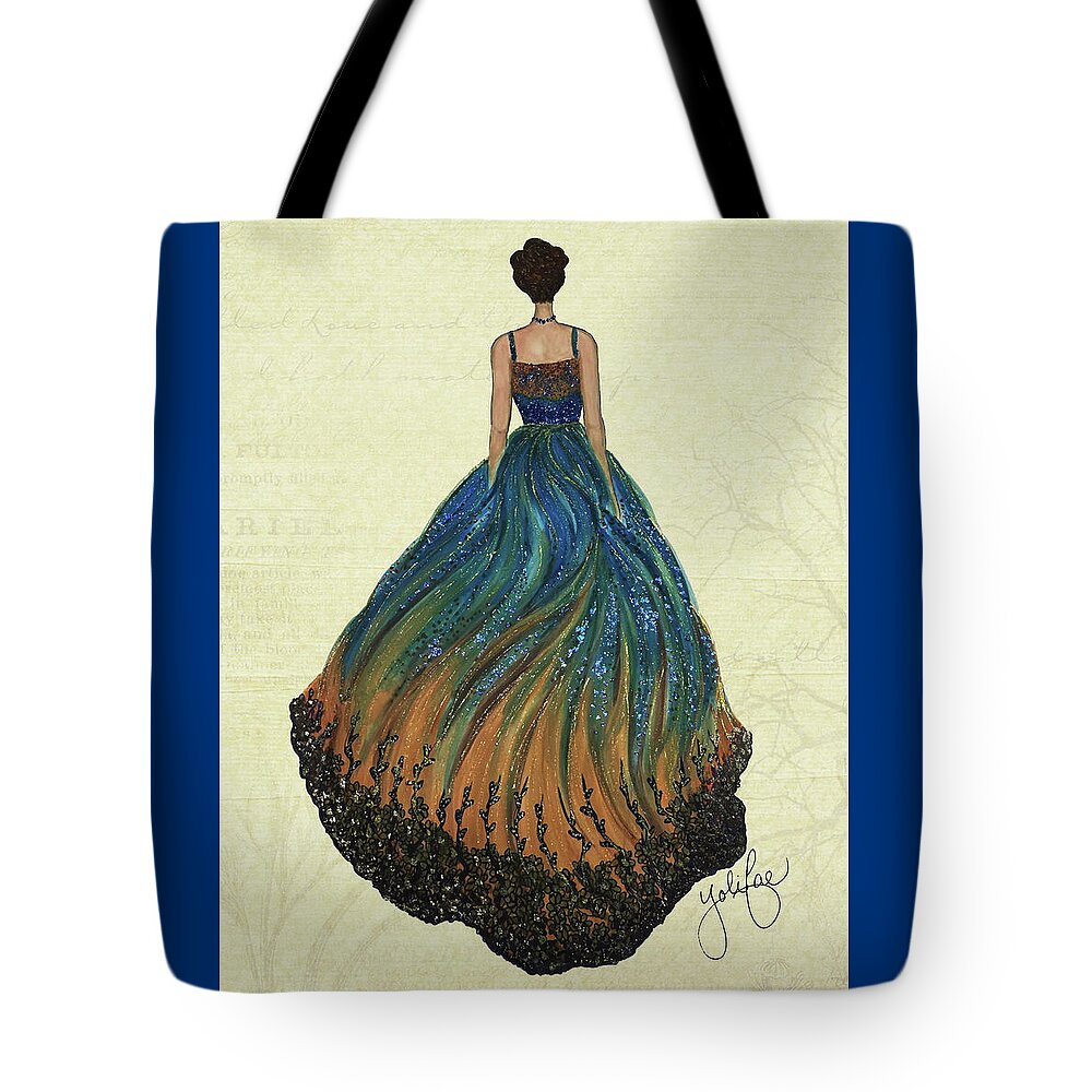 Fashion Tote Bag featuring the digital art Autumn Ombre by Yolanda Holmon