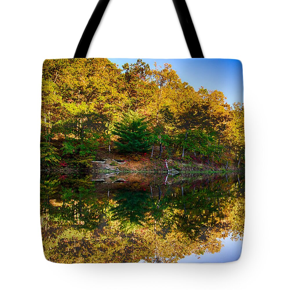 Fall Tote Bag featuring the photograph Autumn Reflection by Bill Frische