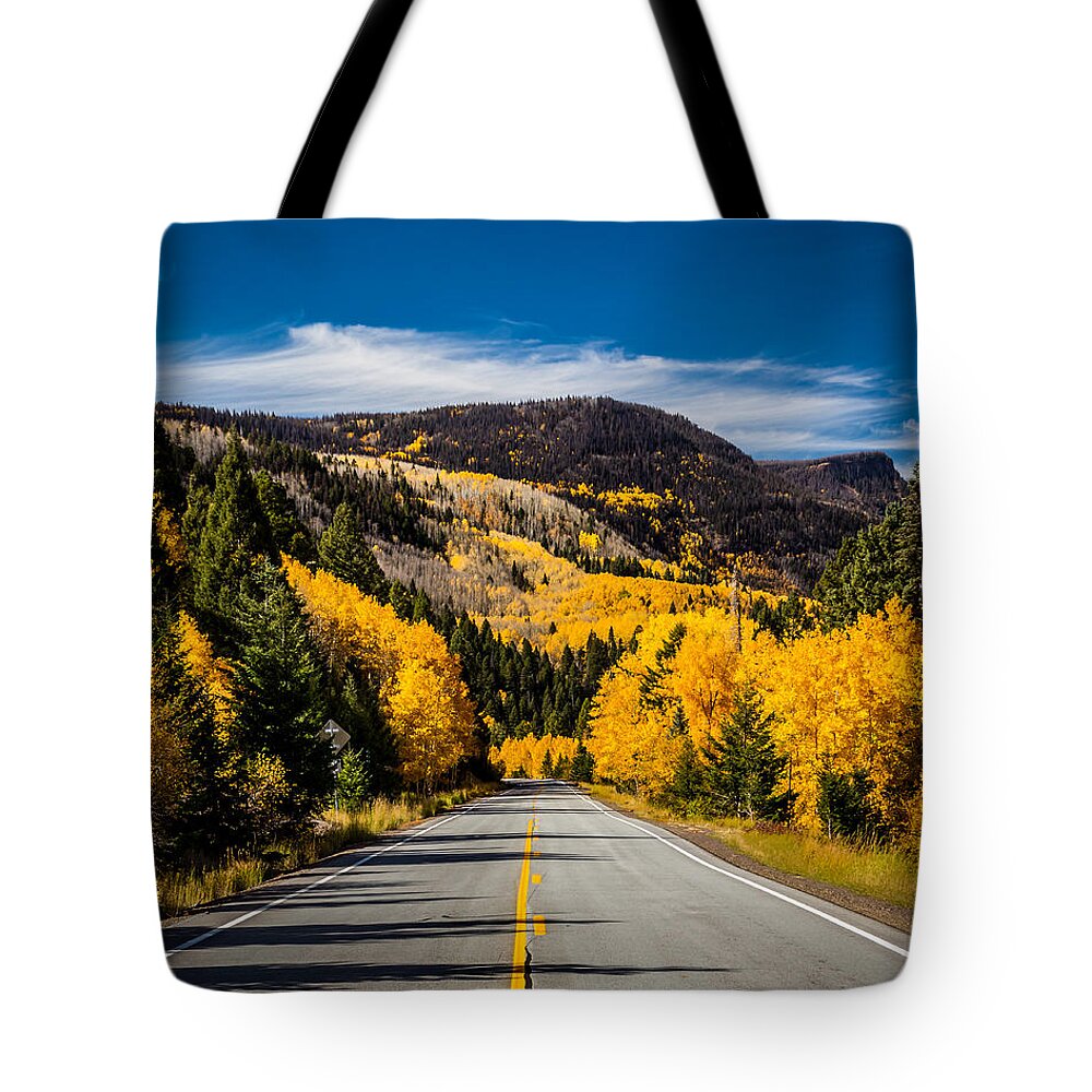 New Mexico Tote Bag featuring the photograph Autumn Rockies by Ron Pate