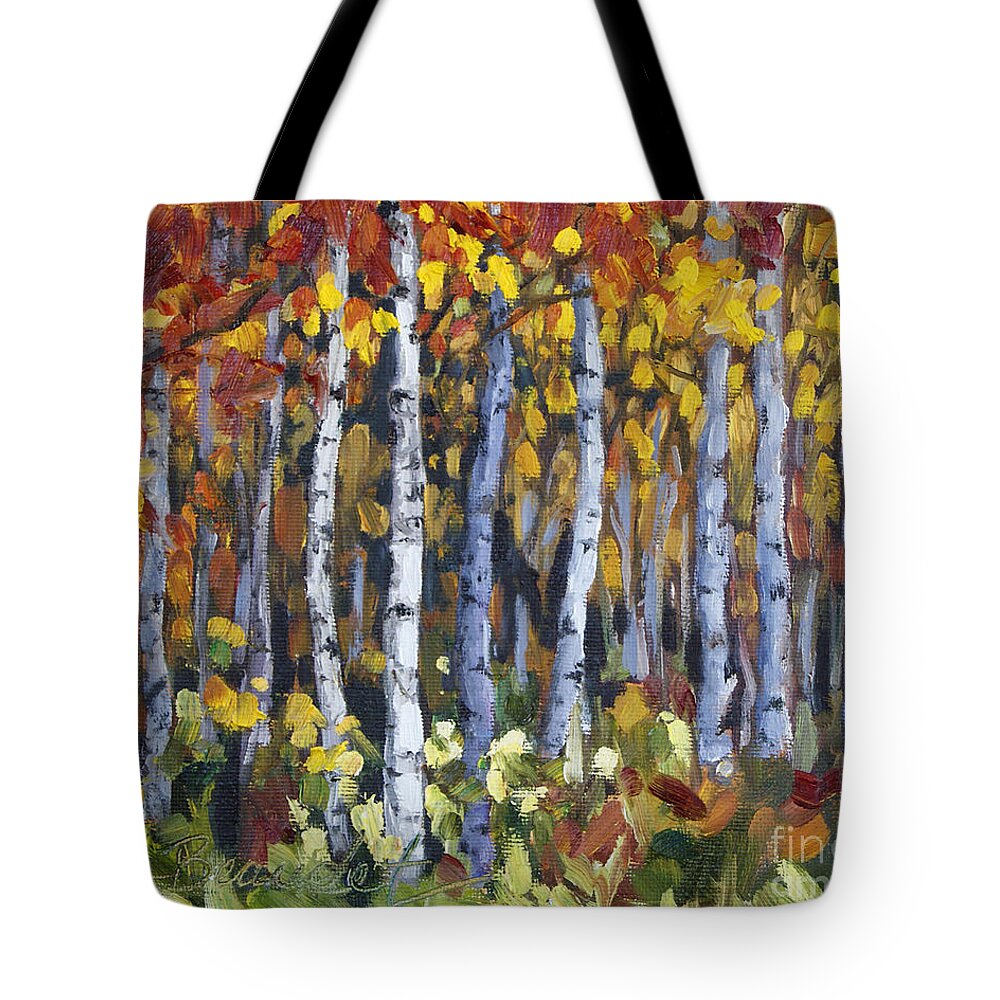 Trees Tote Bag featuring the painting Autumn Trees by Jennifer Beaudet