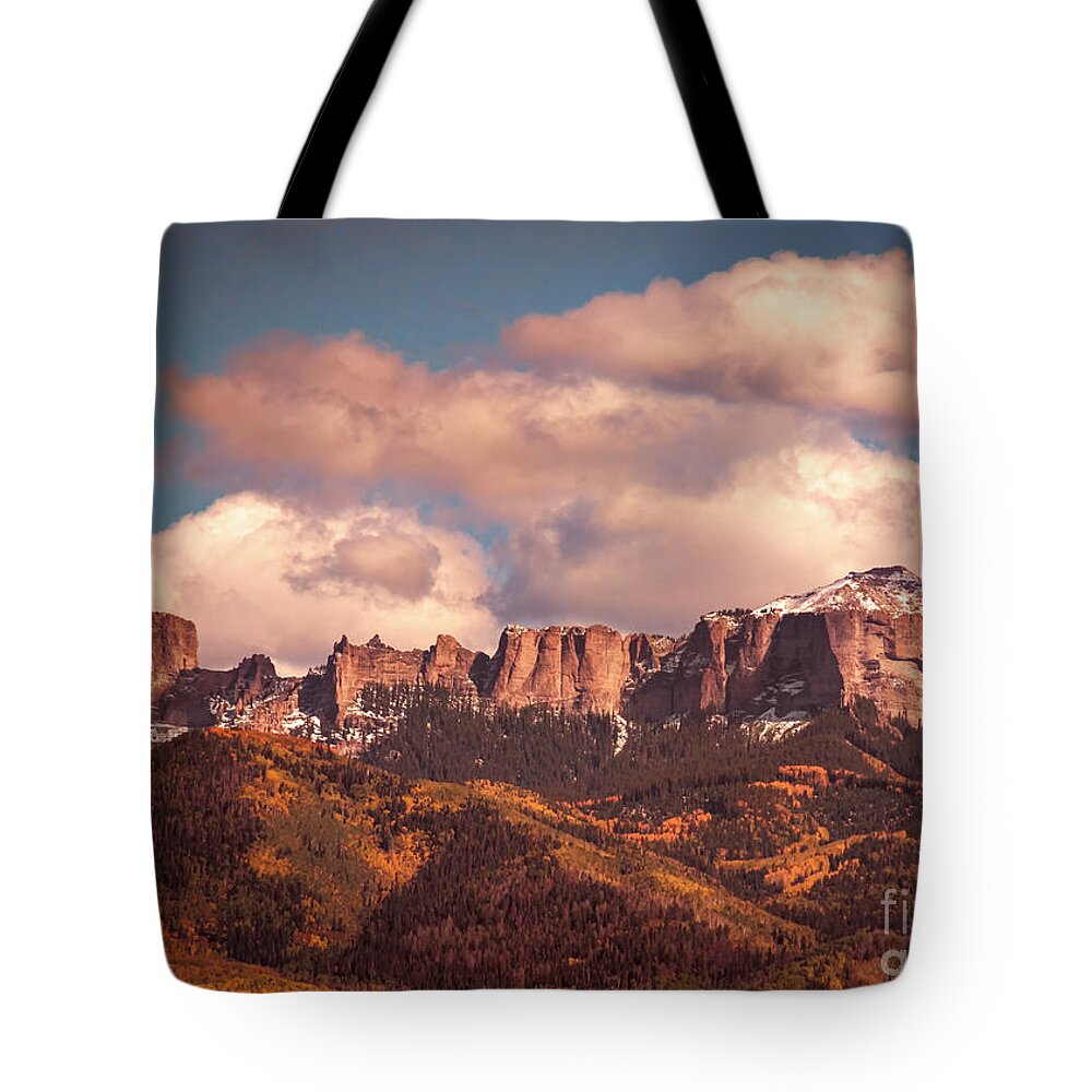Nature Tote Bag featuring the photograph Autumn Uncompahgre Peaks by Janice Pariza