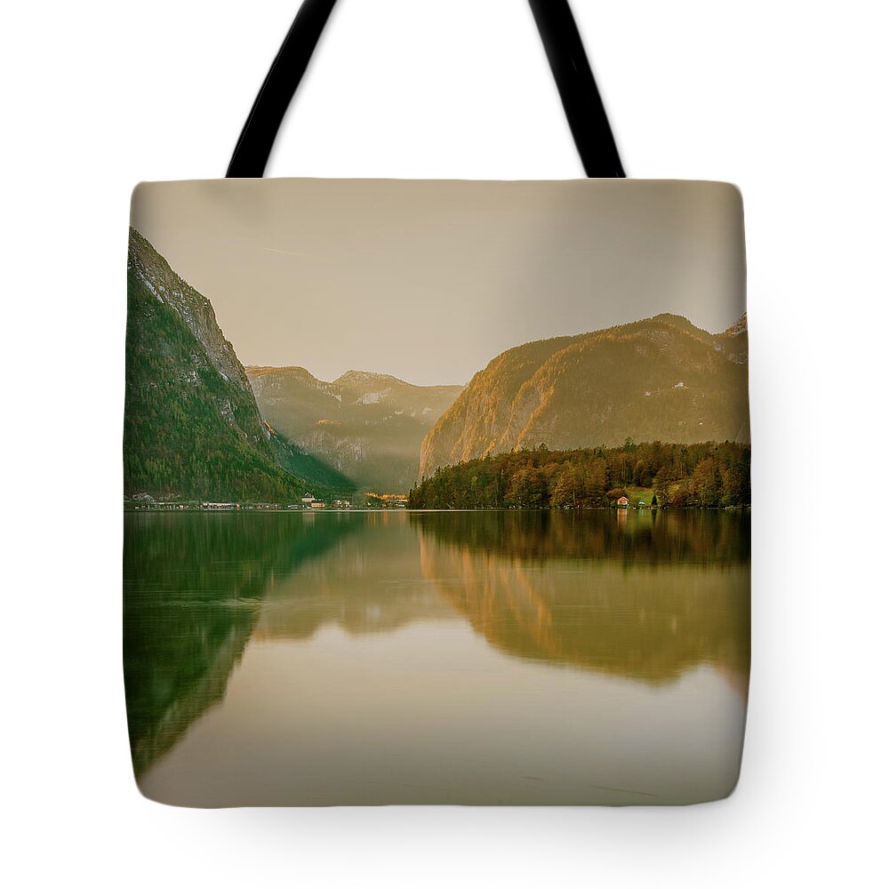 Austria Tote Bag featuring the photograph Autumnal Reflections by Geoff Smith