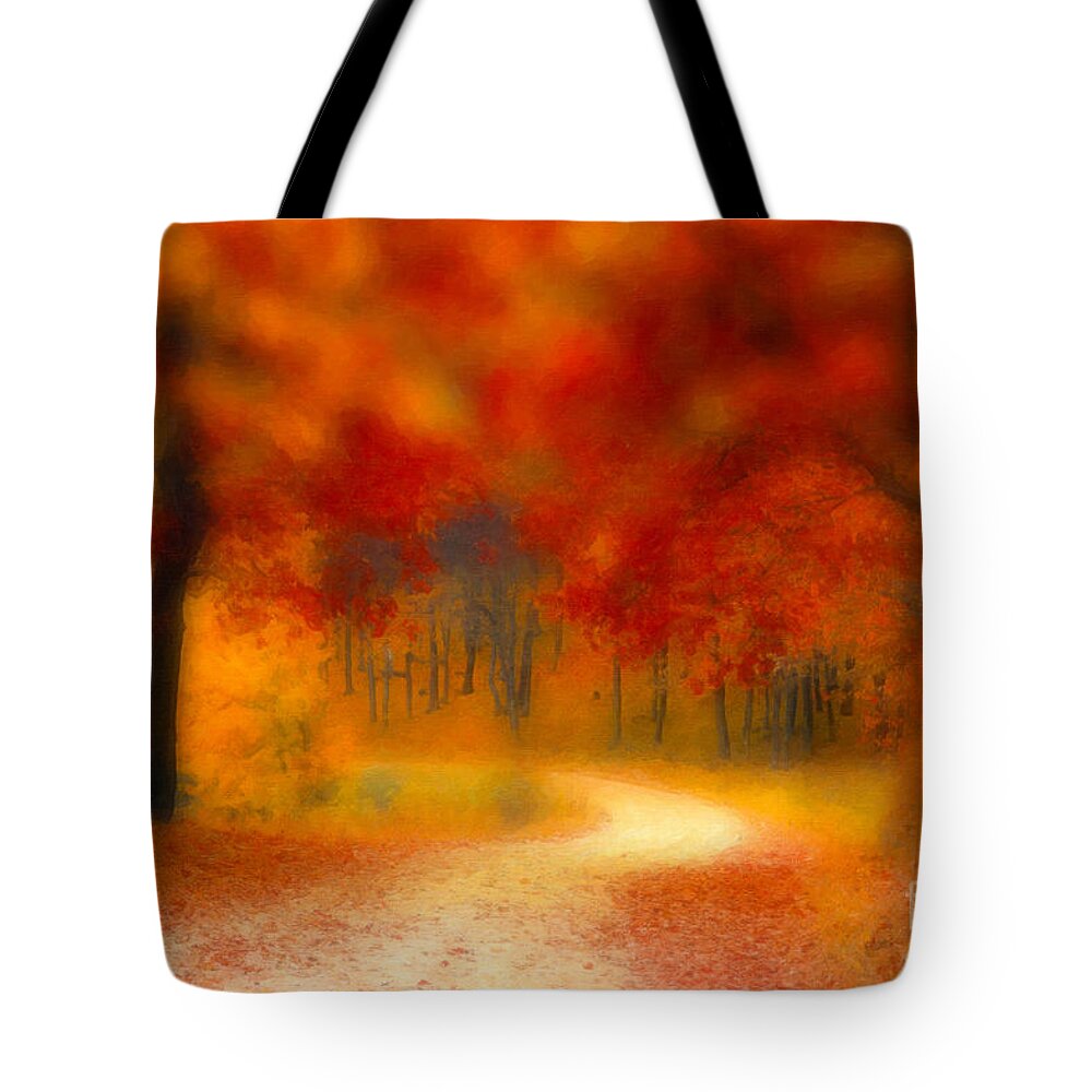Autumn Tote Bag featuring the painting Autumn's Promise by Chris Armytage