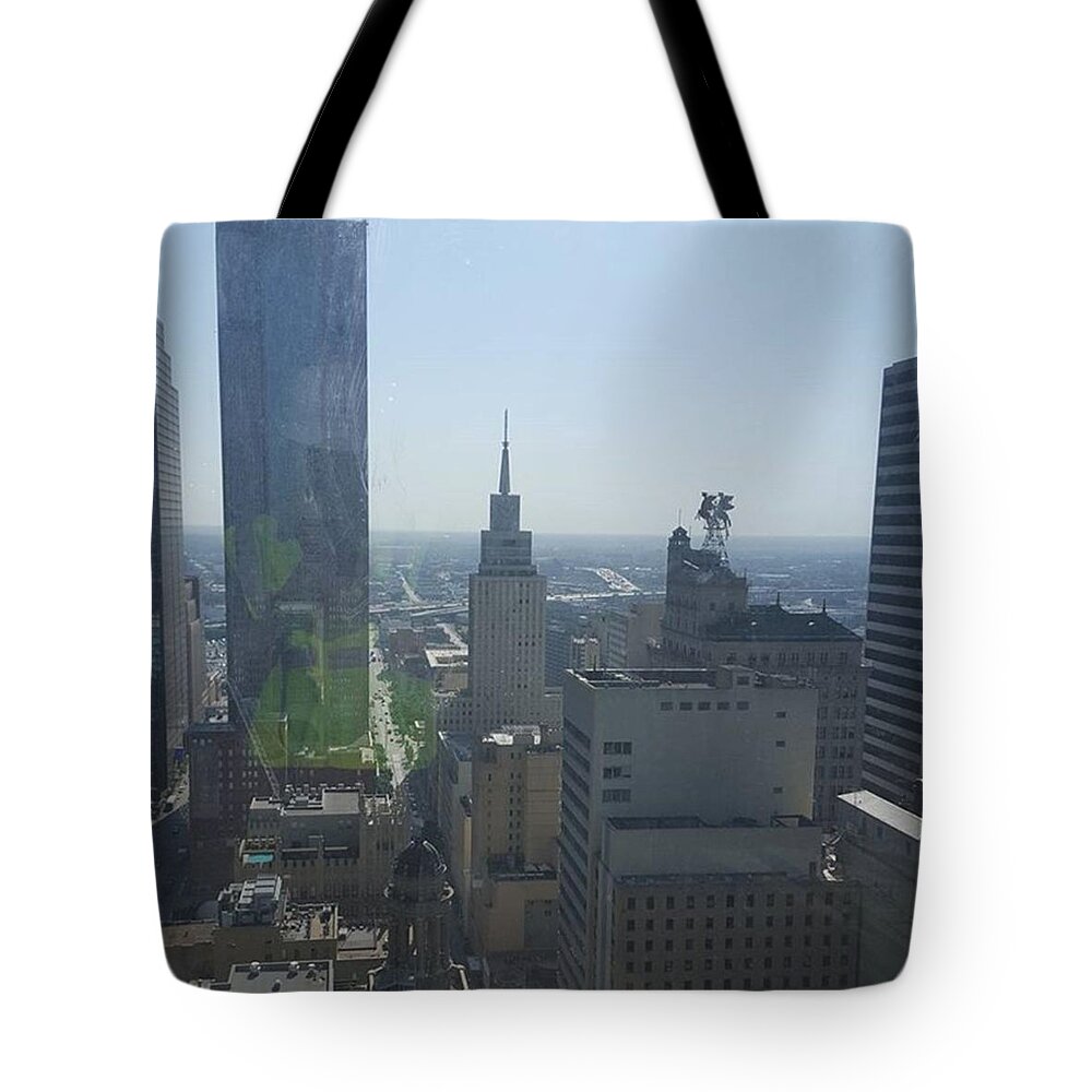  Tote Bag featuring the photograph A/v In A Construction Zone by Jessica Bufkin
