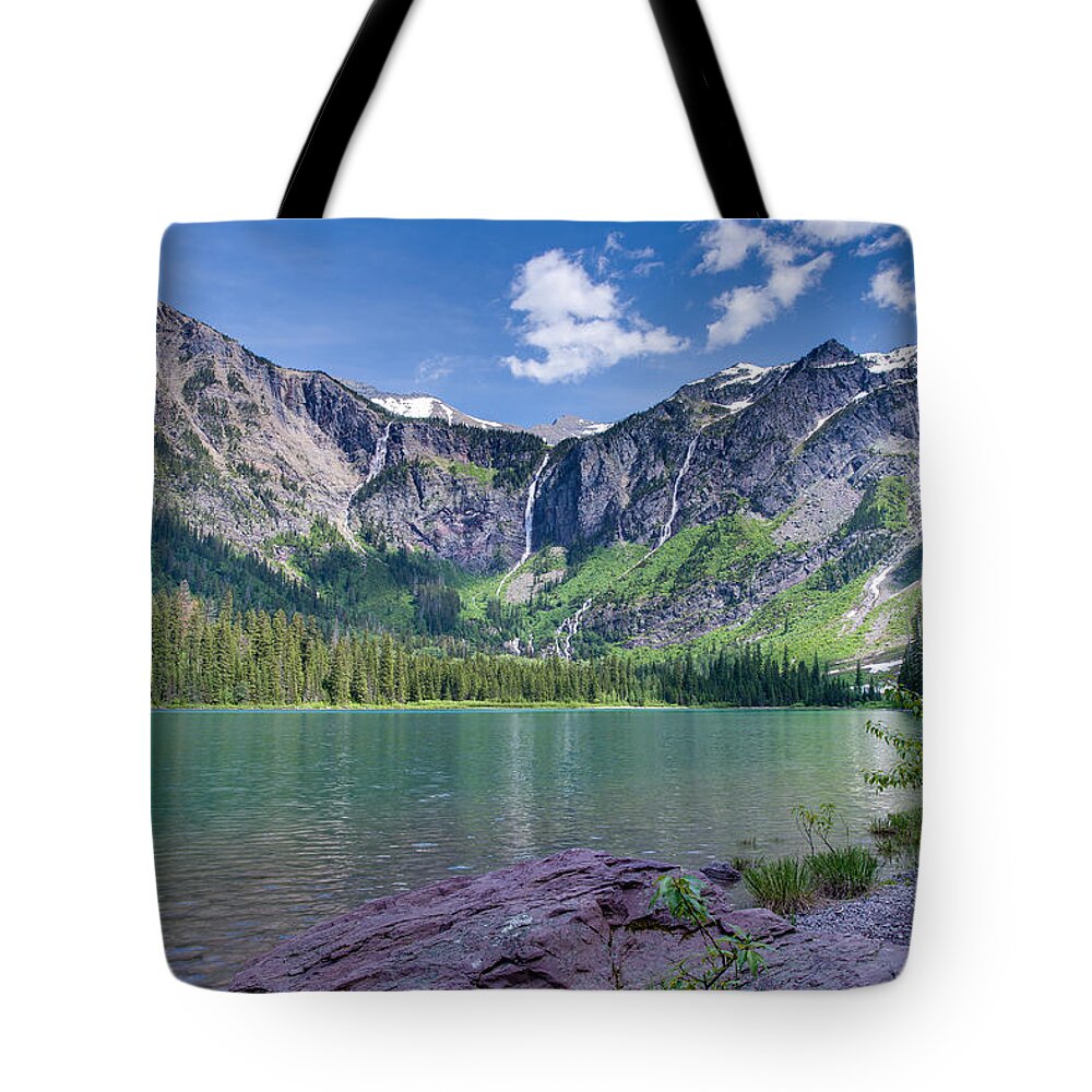 Avalanche Lake Tote Bag featuring the photograph Avalanche Lake by Adam Mateo Fierro