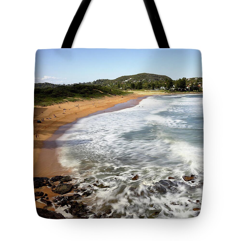 Avalon Tote Bag featuring the photograph Avalon Beach by Nicholas Blackwell