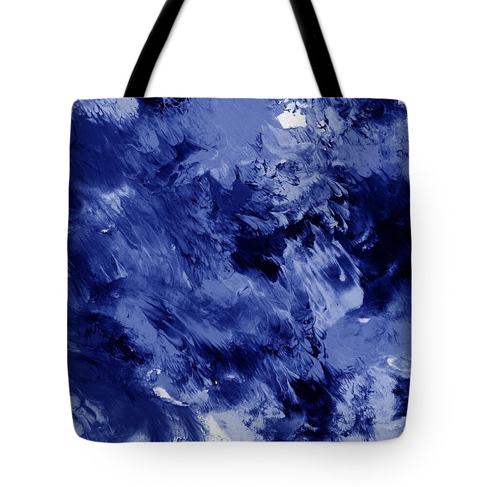 Abstract Tote Bag featuring the painting Awakened Sky- Abstract art by Linda Woods by Linda Woods
