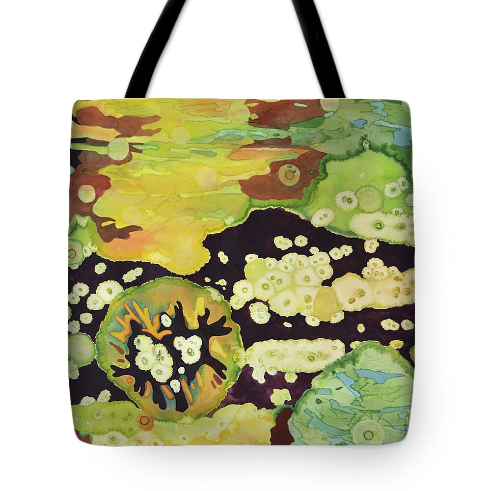 Abstract Tote Bag featuring the painting Awakening by Lynda Hoffman-Snodgrass