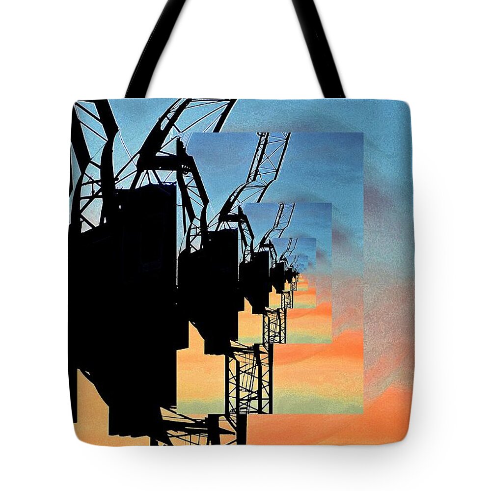Abstract Tote Bag featuring the photograph Awkward Geometry 6 by Lyle Crump
