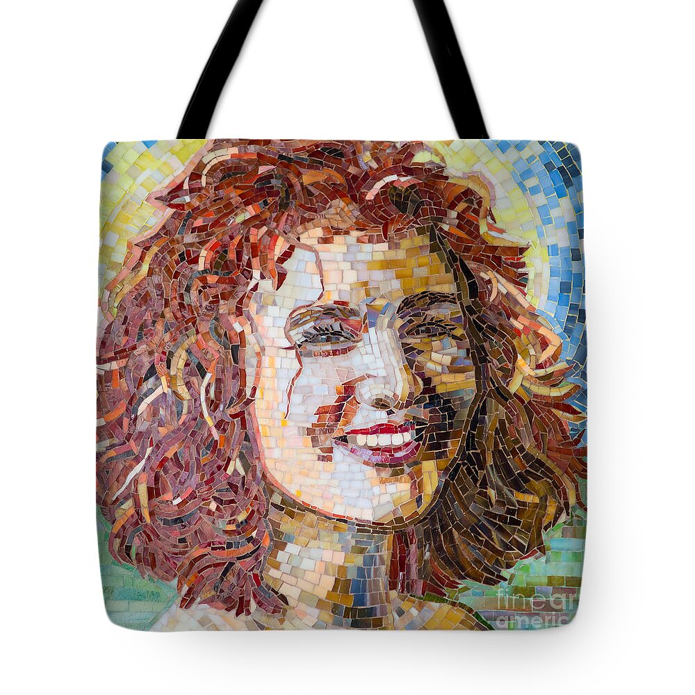 Young Tote Bag featuring the mixed media Ayala by Adriana Zoon