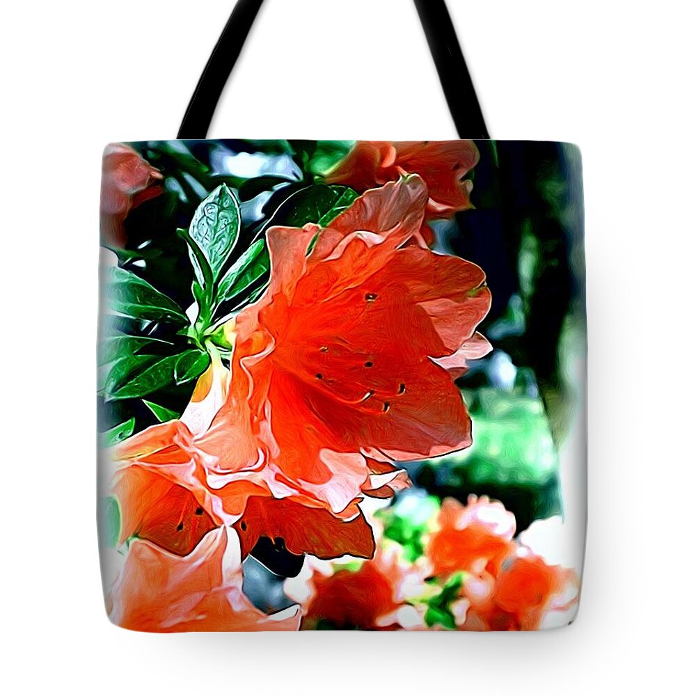 Fine Art Tote Bag featuring the painting Azaleas in the Spring by Patricia Griffin Brett