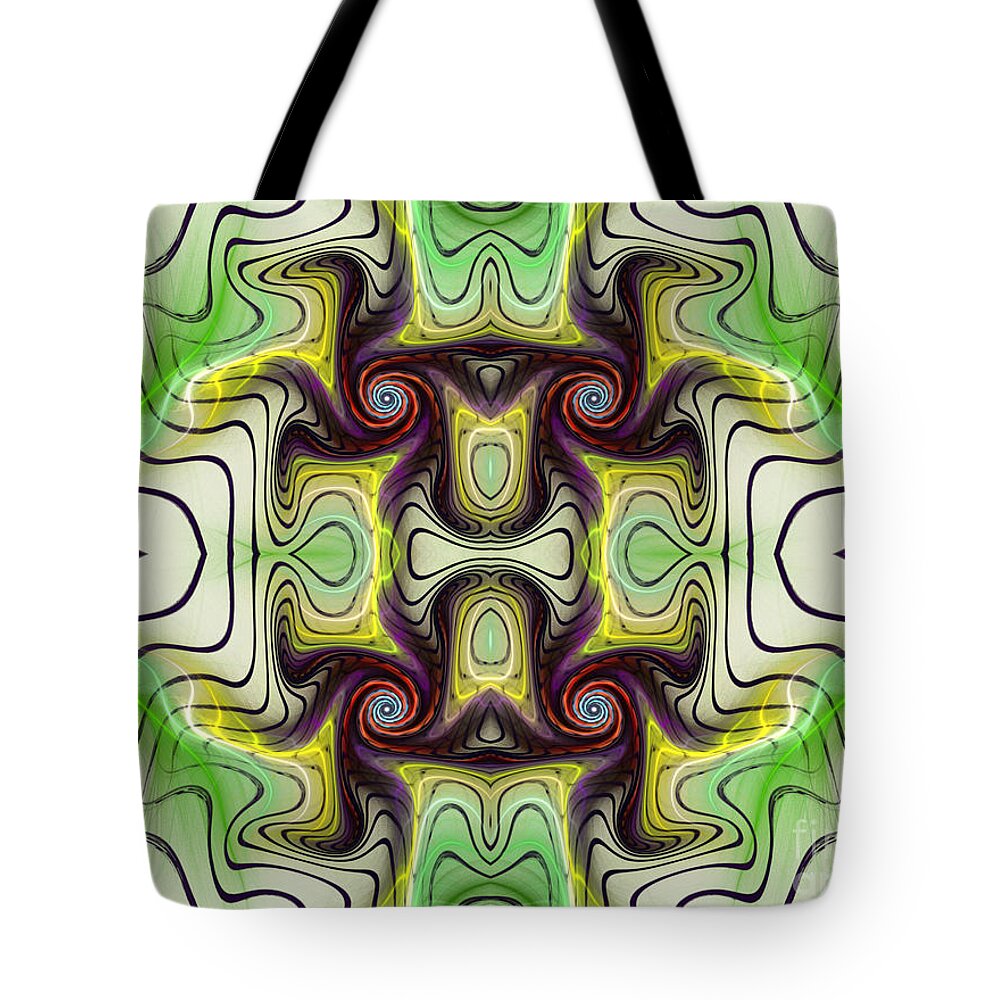 Aztec Tote Bag featuring the mixed media Aztec Art Design by Deborah Benoit