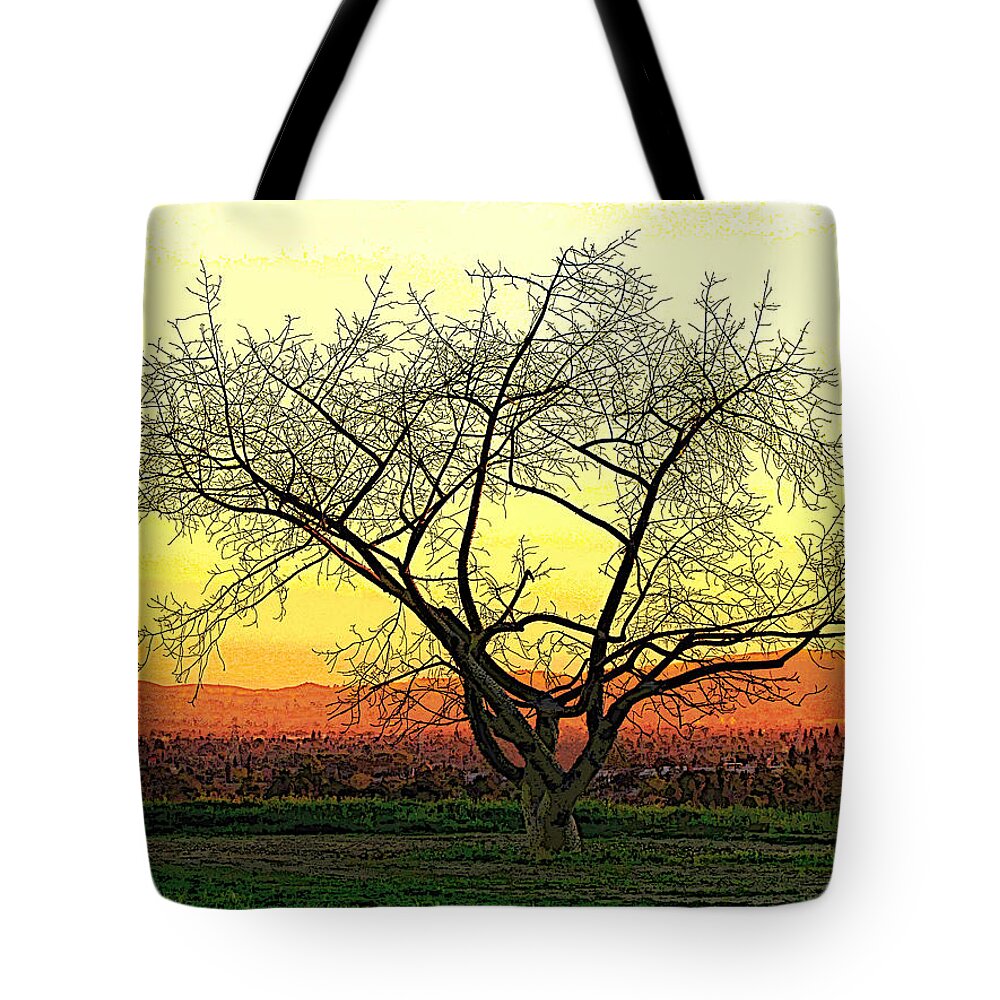 Tree Tote Bag featuring the photograph Azusa Sentinel by Pat Wagner