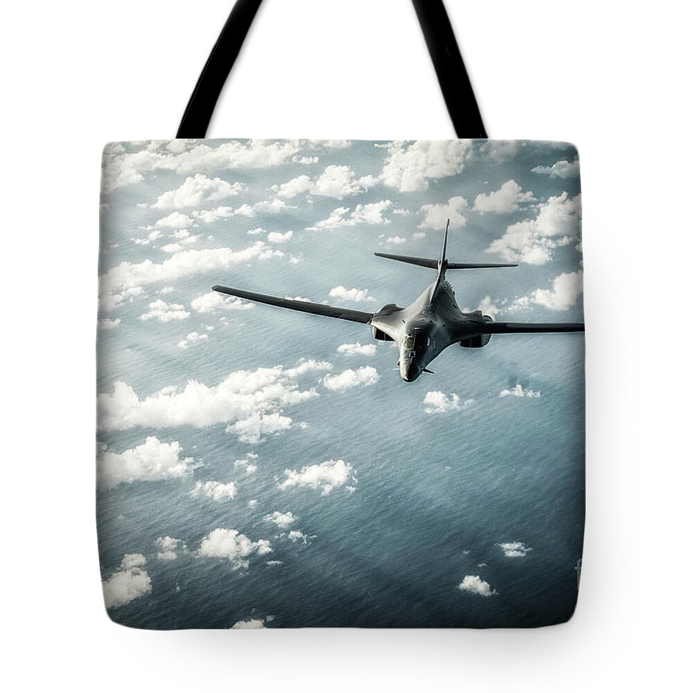 B-1 Tote Bag featuring the digital art B-one by Airpower Art