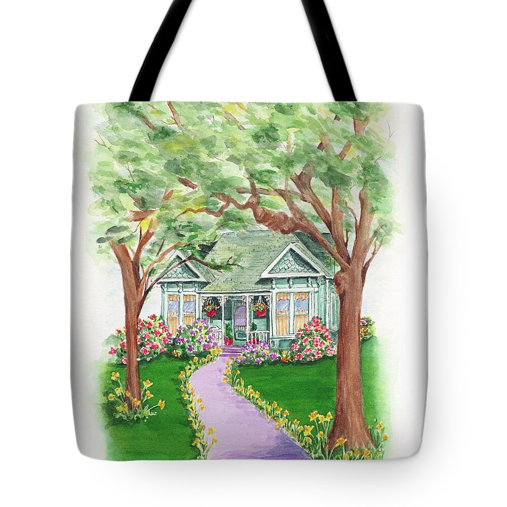 Ashland Tote Bag featuring the painting B Street by Lori Taylor