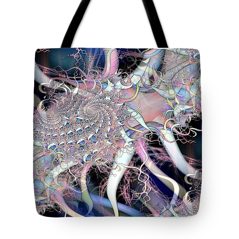 Baby Colors Tote Bag featuring the digital art Baby Fractal 2 by Ronald Bissett