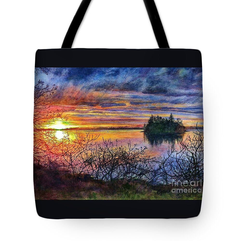 Cynthia Pride Watercolor Artwork And Paintings Tote Bag featuring the painting Baby Island Glory by Cynthia Pride
