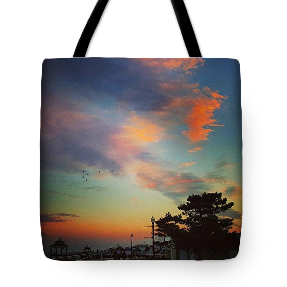 Sky Tote Bag featuring the photograph Jersey Shore Colors by Lauren Fitzpatrick