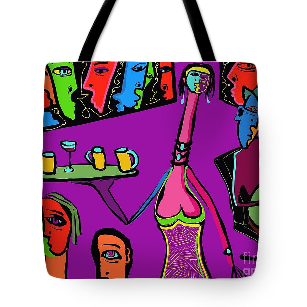  Tote Bag featuring the digital art Back room by Hans Magden