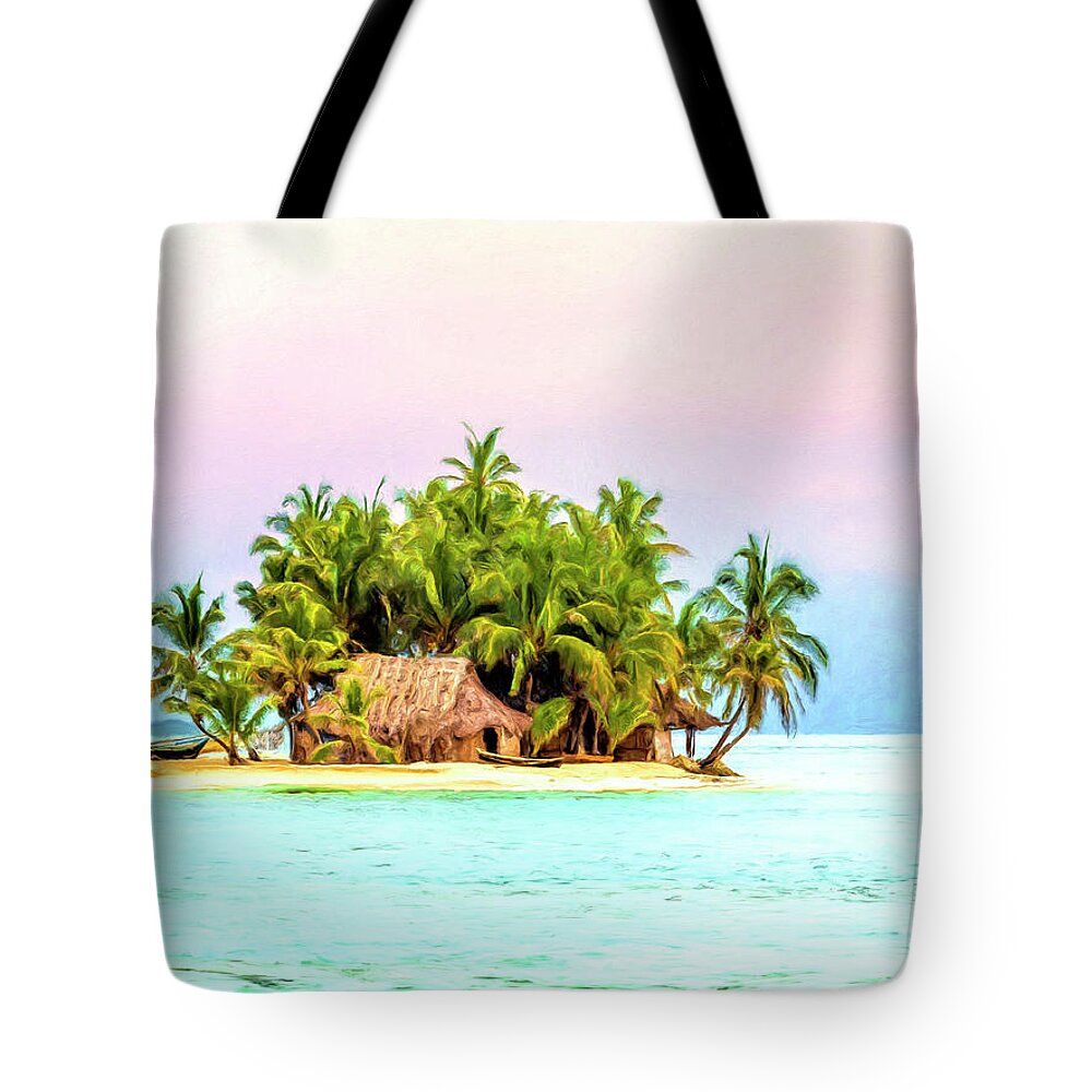Island Tote Bag featuring the painting Back To Basics by Dominic Piperata