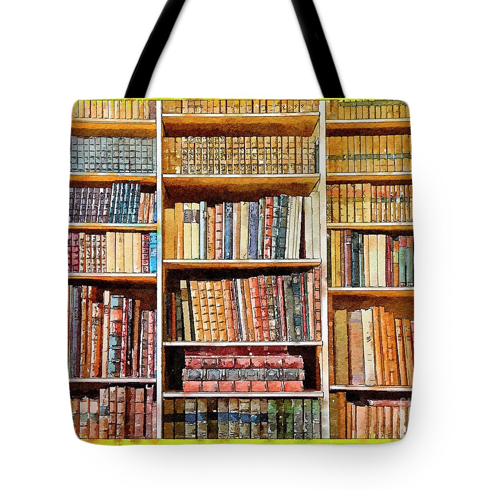 Books Tote Bag featuring the digital art Background From Old Books by Ariadna De Raadt