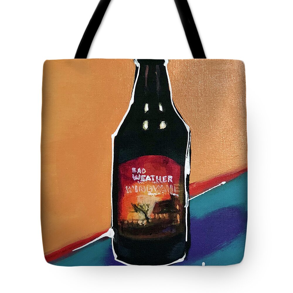 Bad Weather Tote Bag featuring the painting Bad Weather by Laura Toth
