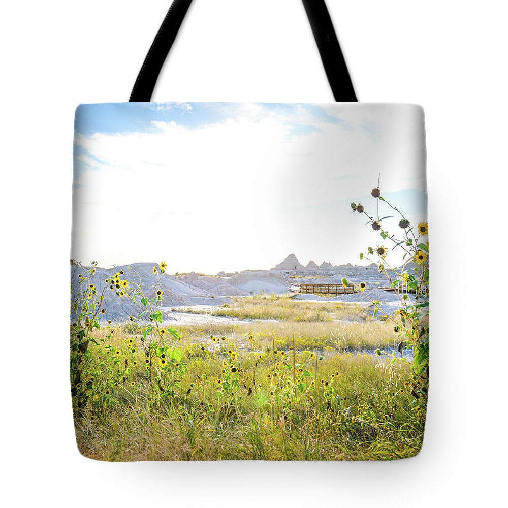 South Dakota Tote Bag featuring the photograph Badlands National Park by Aileen Savage