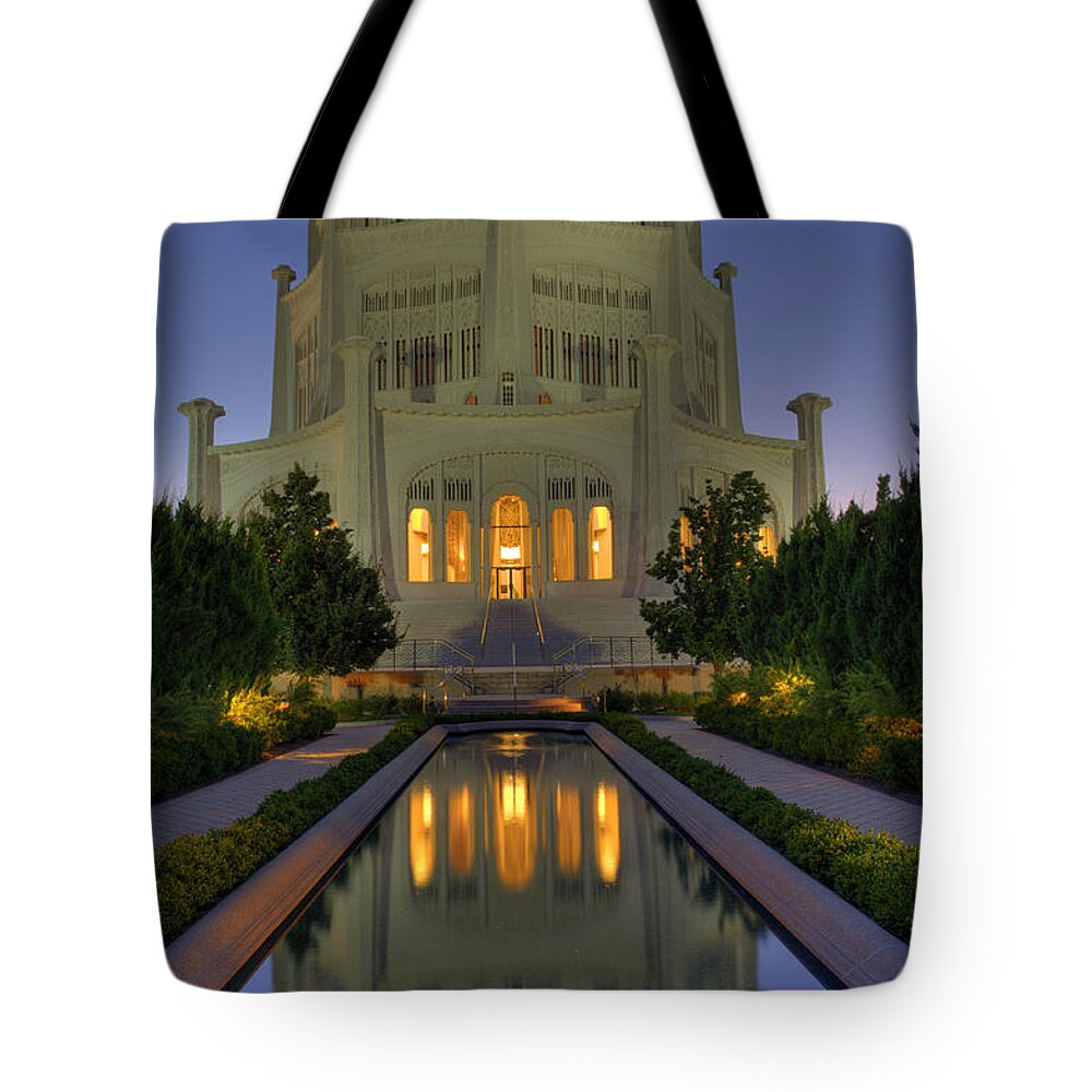 Bronstein Tote Bag featuring the photograph Bahai Temple by Sandra Bronstein
