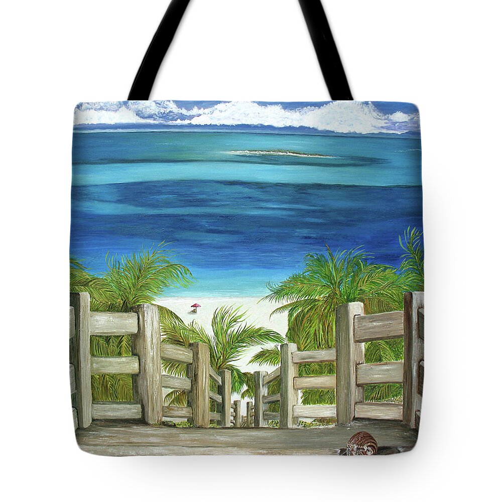 Ocean Tote Bag featuring the painting Bahia Honda by Toni Willey