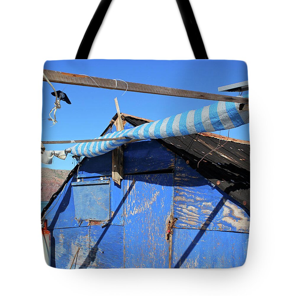 Island Tote Bag featuring the photograph Baja Shack by Becqi Sherman