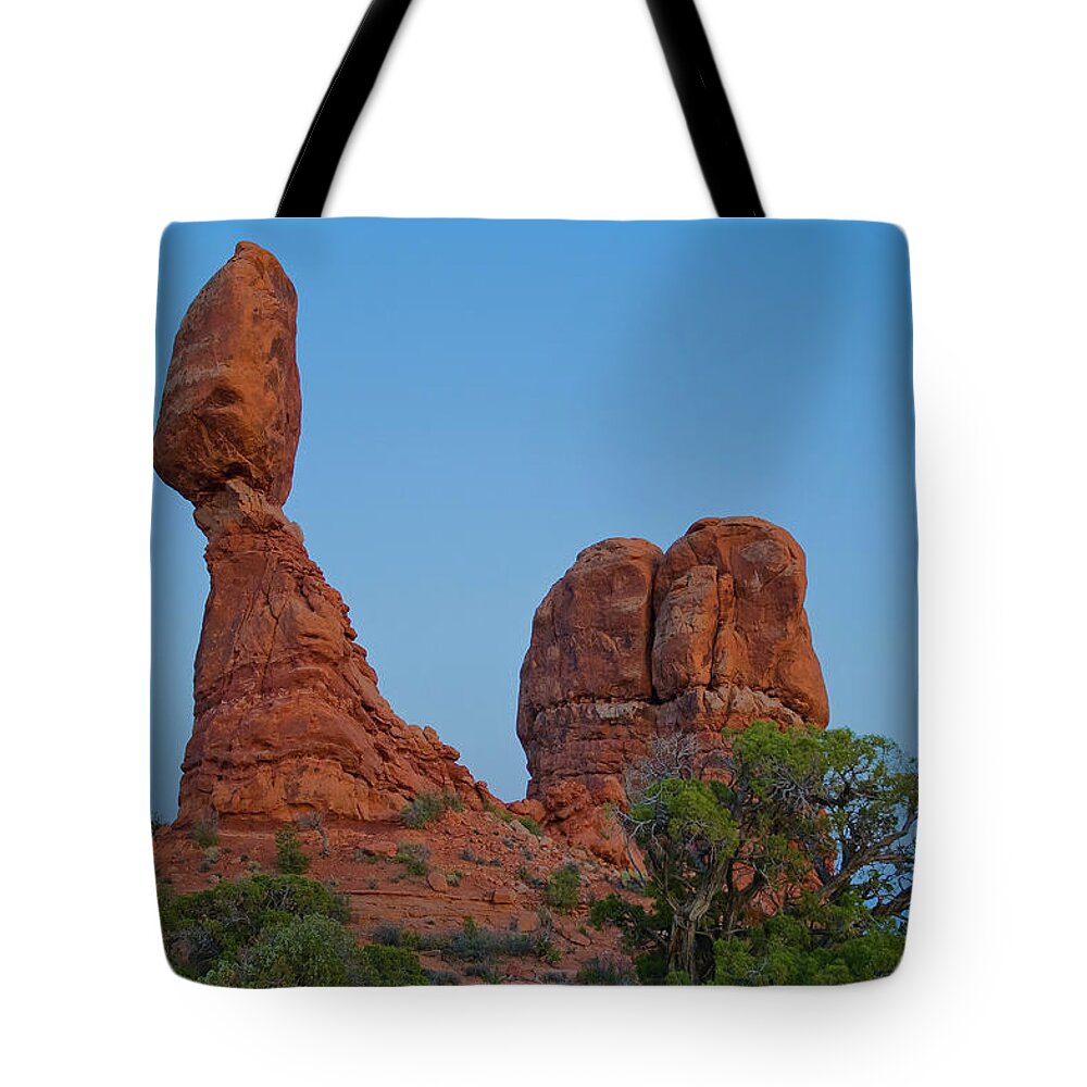 Utah Tote Bag featuring the photograph Balanced Rock by Steve Stuller