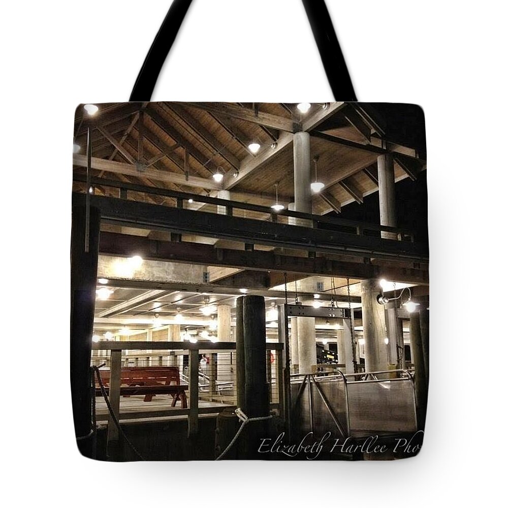  Tote Bag featuring the photograph Bald Head Dock by Elizabeth Harllee