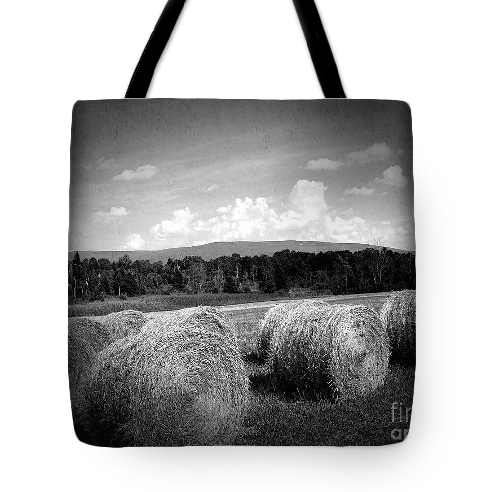 Bales Tote Bag featuring the photograph Bales in Monochrome by Onedayoneimage Photography