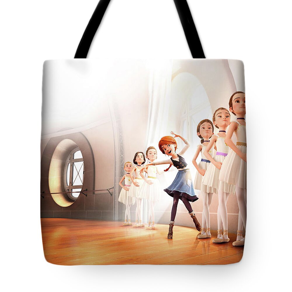Ballerina Tote Bag featuring the photograph Ballerina Leap by Movie Poster Prints