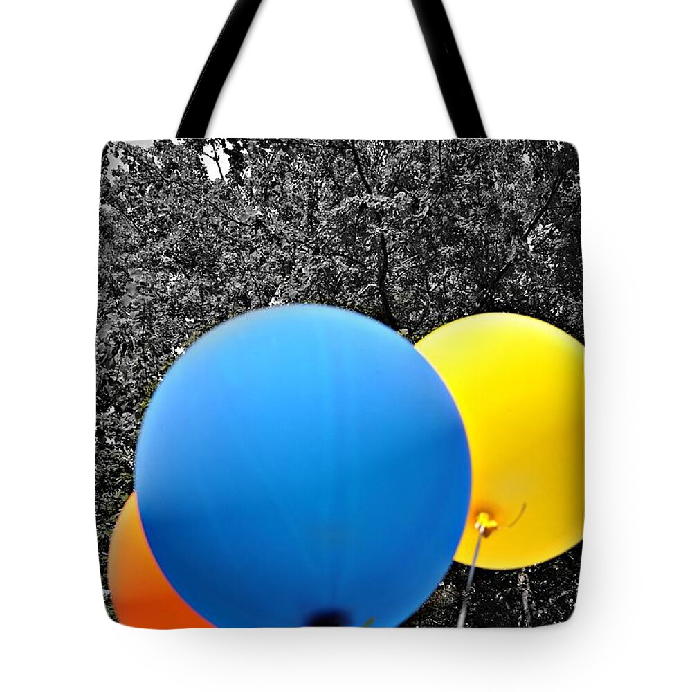 Balloon Tote Bag featuring the photograph Balloons by Leah Mihuc
