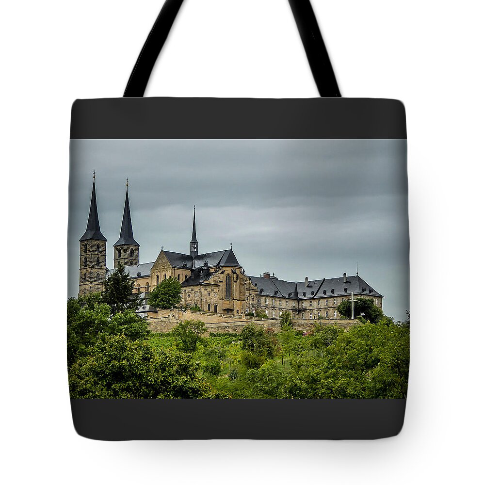 Cathedral Tote Bag featuring the photograph Bamberg Cathedral by Pamela Newcomb