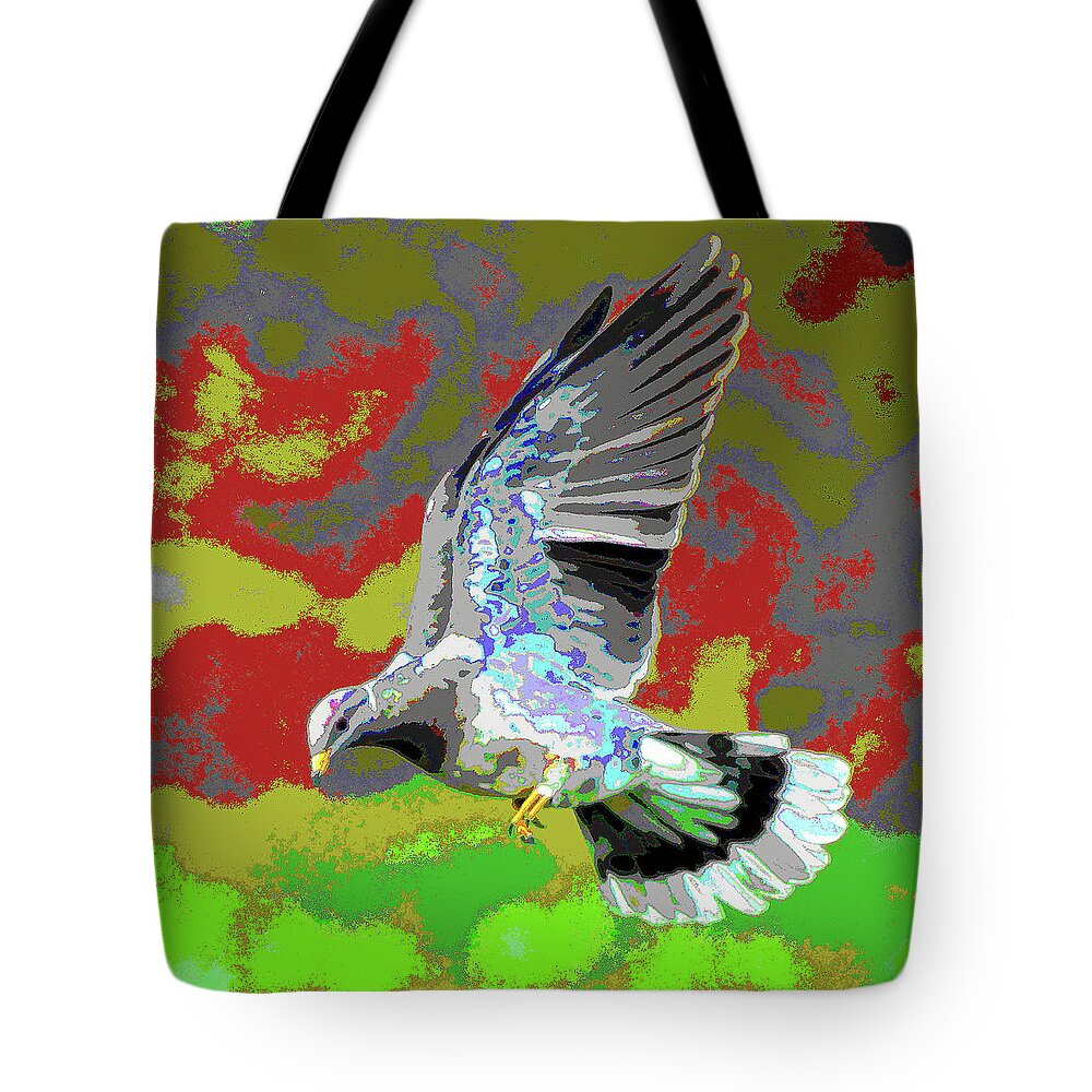 Birds Tote Bag featuring the photograph Band-Tailed Pigeons #3 by Ben Upham III