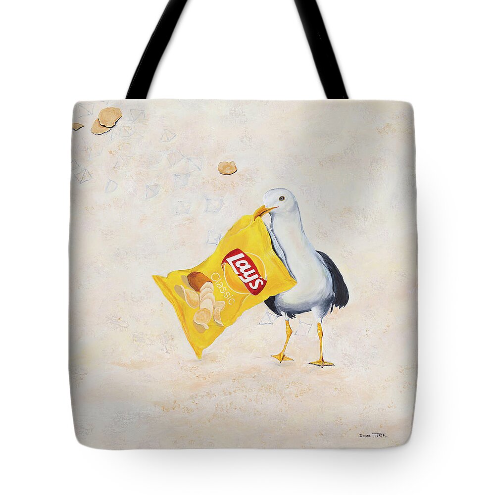 Coastal Tote Bag featuring the painting Bandit by Donna Tucker