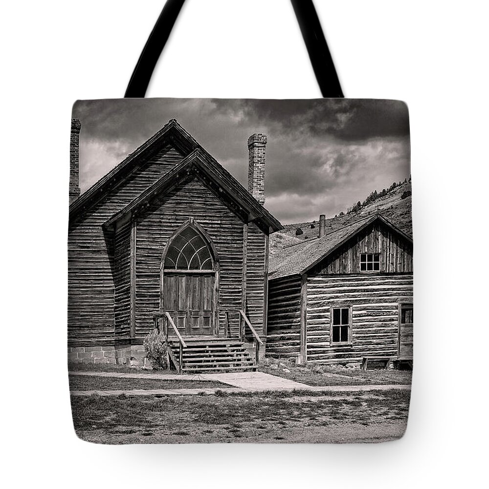 Church Tote Bag featuring the photograph Bannack Church by Scott Read