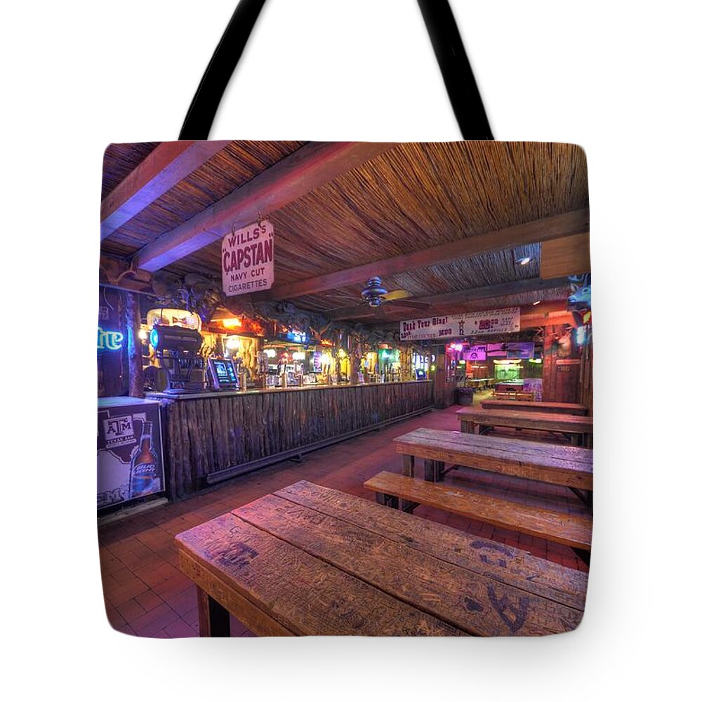 Beer Tote Bag featuring the photograph Bar at the Dixie Chicken by David Morefield