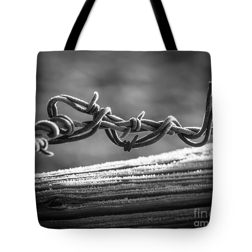 America Tote Bag featuring the photograph Barbed Wire by Inge Johnsson