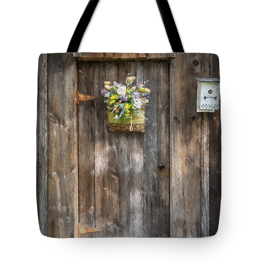 Barn Tote Bag featuring the photograph Barn Door by Guy Whiteley