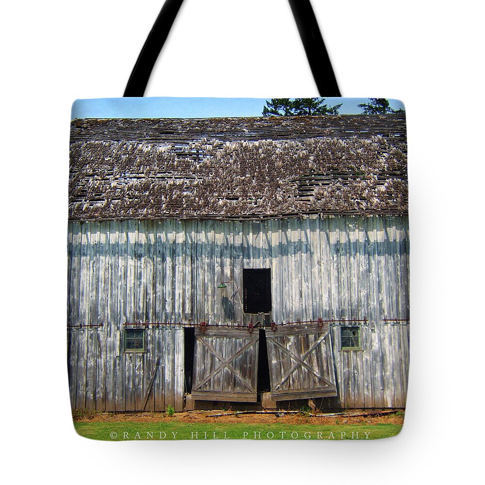 Barn Tote Bag featuring the photograph Barn Doors by Randy Hill