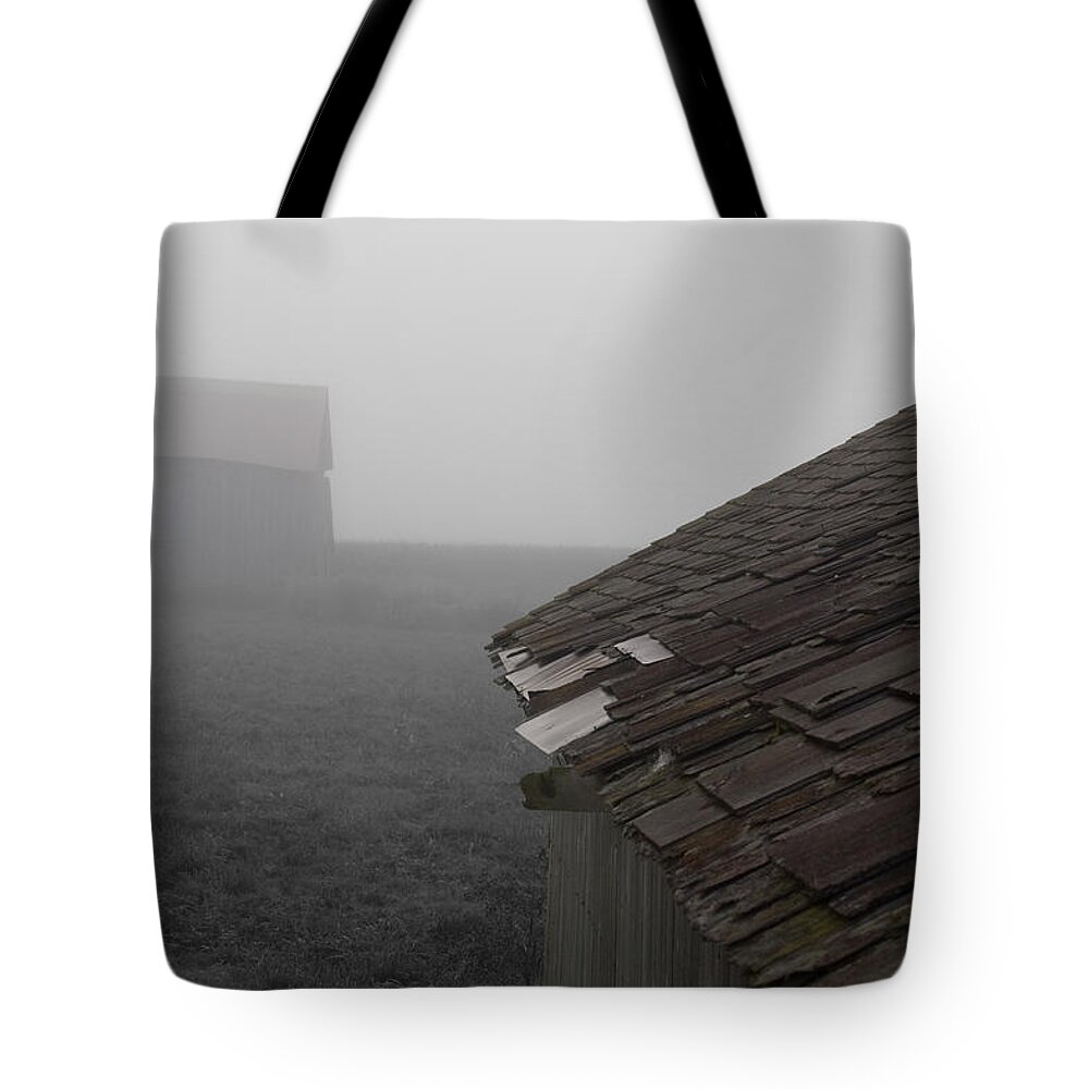 Barn Shingles Tote Bag featuring the photograph Barn Shingles by Dylan Punke