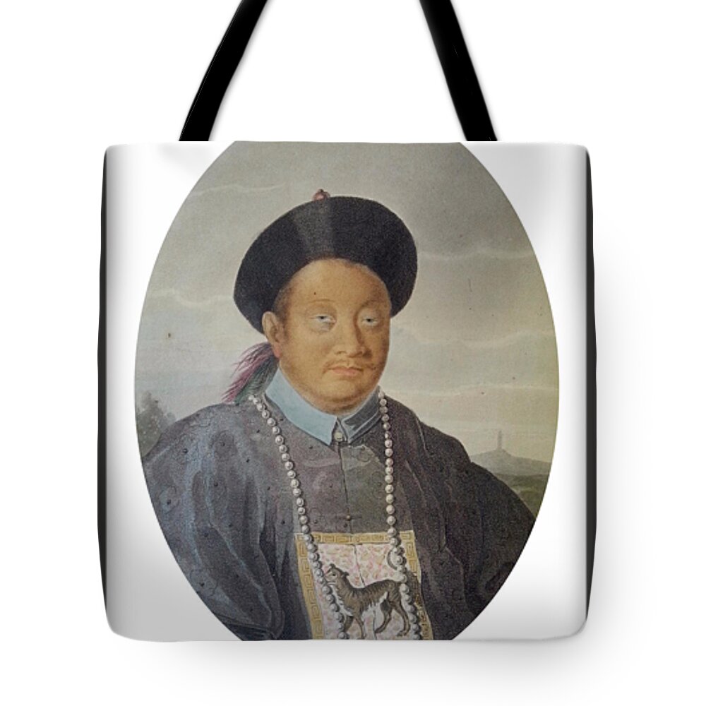 Barrow (john) Travels In China Tote Bag featuring the painting Barrow by MotionAge Designs