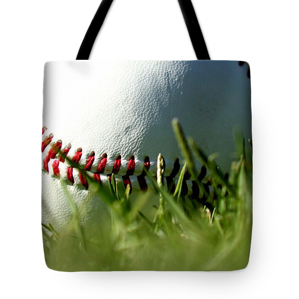 Baseball Close Up Tote Bags