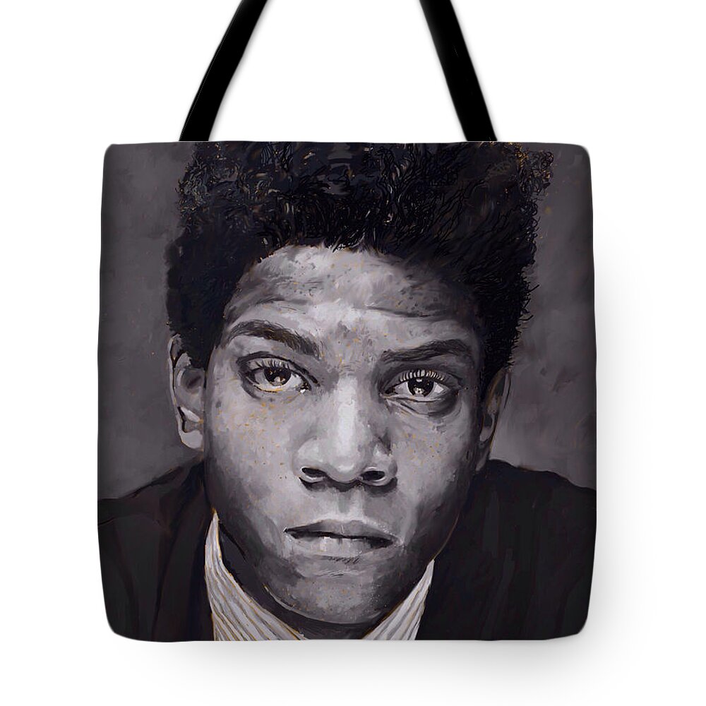 Basquiat Tote Bag featuring the digital art Basquiat by Joe Roache