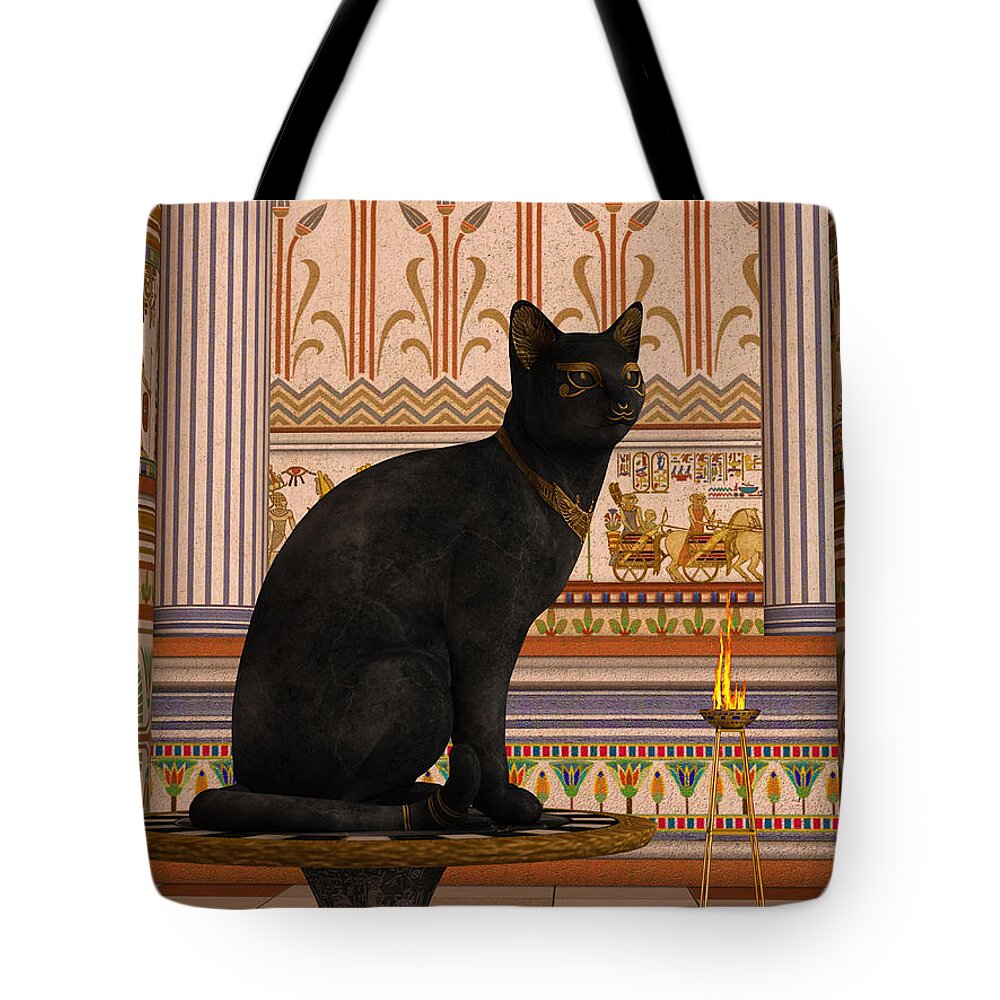 Bast Tote Bag featuring the painting Bast by Corey Ford