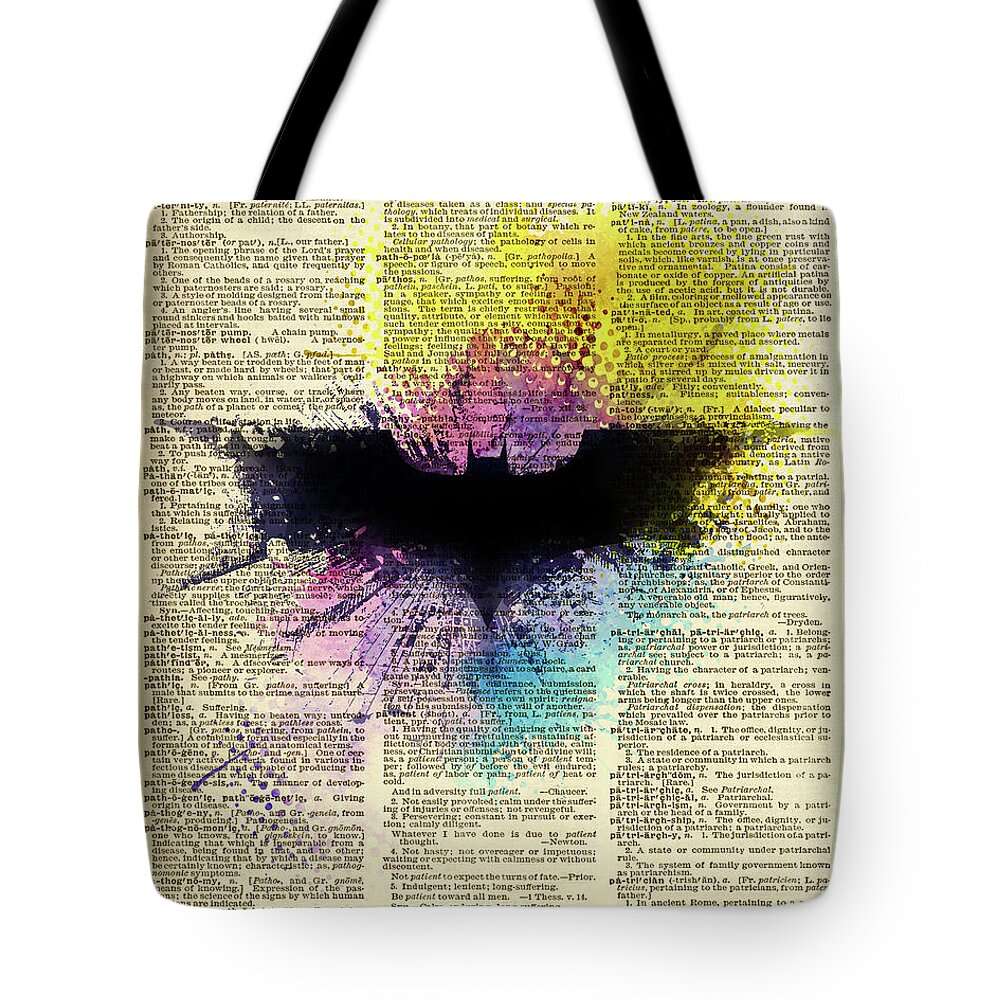 Superheroes Tote Bag featuring the painting Batman by Art Popop